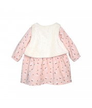 Ensemble robe manches longues et gilet sans manche Pamela
