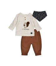 Ensemble tshirt pantalon et bavoir Pancho