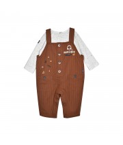 Ensemble tshirt salopette en tisse teint Philbert