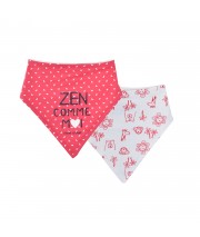 LOT DE 2 BAVOIRS BANDANAS ERICA Sucre Orge