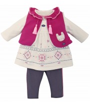 ENSEMBLE 3 PIECES LEGGING GRIS FOLKLORE BABY Sucre Orge