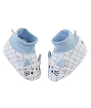 CHAUSSONS BEBE GARCON EN MOLLETON 0/6 MOIS Sucre Orge