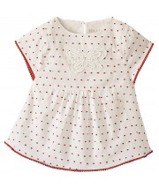 TUNIQUE BLANCHE FANTAISIE 2/8 ANS SUCRE D'ORGE