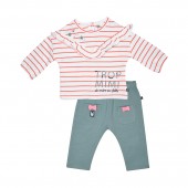 ENSEMBLE TEE SHIRT PANTALON GERMANDREE MAILLE BEBE