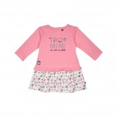 ROBE GERANIUM INTERLOCK MANCHES LONGUES BEBE