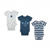 LOT DE 3 BODIES LIRONE MANCHES COURTES BEBE