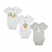 LOT DE 3 BODIES HENNI MANCHES COURTES BEBE