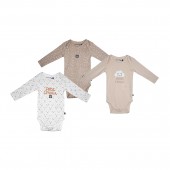LOT DE 3 BODIES MAEL MANCHES LONGUES BEBE