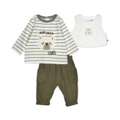 Ensemble Tshirt pantalon débardeur en maille Pio