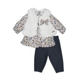 Ensemble tunique legging gilet sans manches Perle