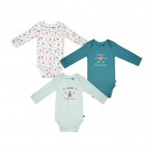 LOT DE 3 BODIES GUSTAVE MANCHES LONGUES BEBE