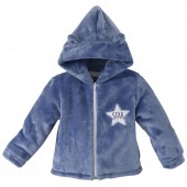 ROBE DE CHAMBRE BLEUE COURTE