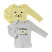 LOT DE 2 T SHIRT ALBIN 12/24 MOIS