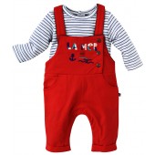 ENSEMBLE SALOPETTE ET T-SHIRT PIMENT