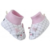 CHAUSSONS BEBE FILLE EN MOLLETON
