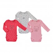 LOT DE 3 BODIES FILLE DELICIA SUCRE D'ORGE