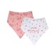 LOT DE 2 BAVOIRS BANDANAS  ONDINE Sucre Orge