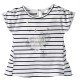 T-SHIRT BLANC RAYE FILLE 2/8 ANS sucre d'orge