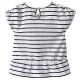 T-SHIRT BLANC RAYE FILLE 2/8 ANS sucre d'orge
