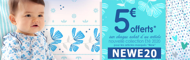 Nouvelle collection Sucre d'Orge 5€ offerts sur chaque achat d’un article nouvelle collection Eté 2020 pour les articles marqués “New”, code NEWE20